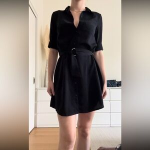 Little black dress with belt